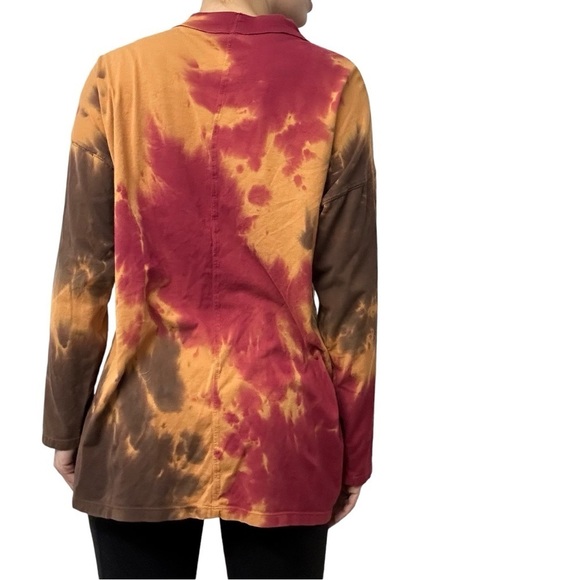 Free People T-Shirt Long Sleeve Tie Dye Fall Cotton Boho Hippie Size Medium - Picture 2 of 7